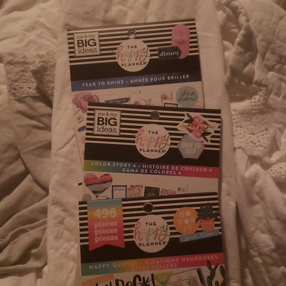 3 new happy planner sticker books